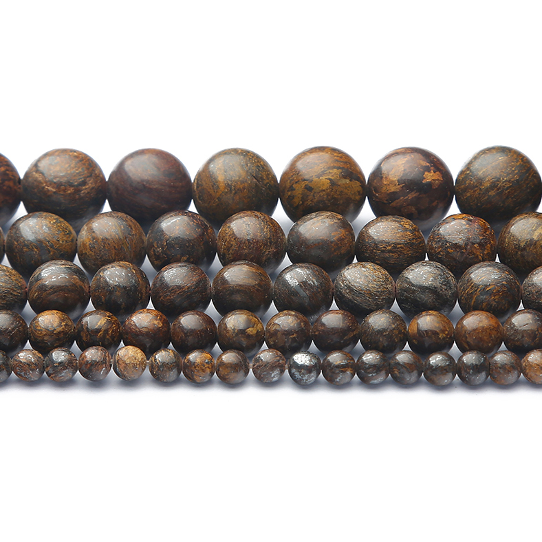 Jewelry Making Stones - 6 8 10mm天然石グレーマーブルラウンドルーススペーサービーズ、ジュエリー製作DIYブレスレットネックレスイヤリングアクセサリー用