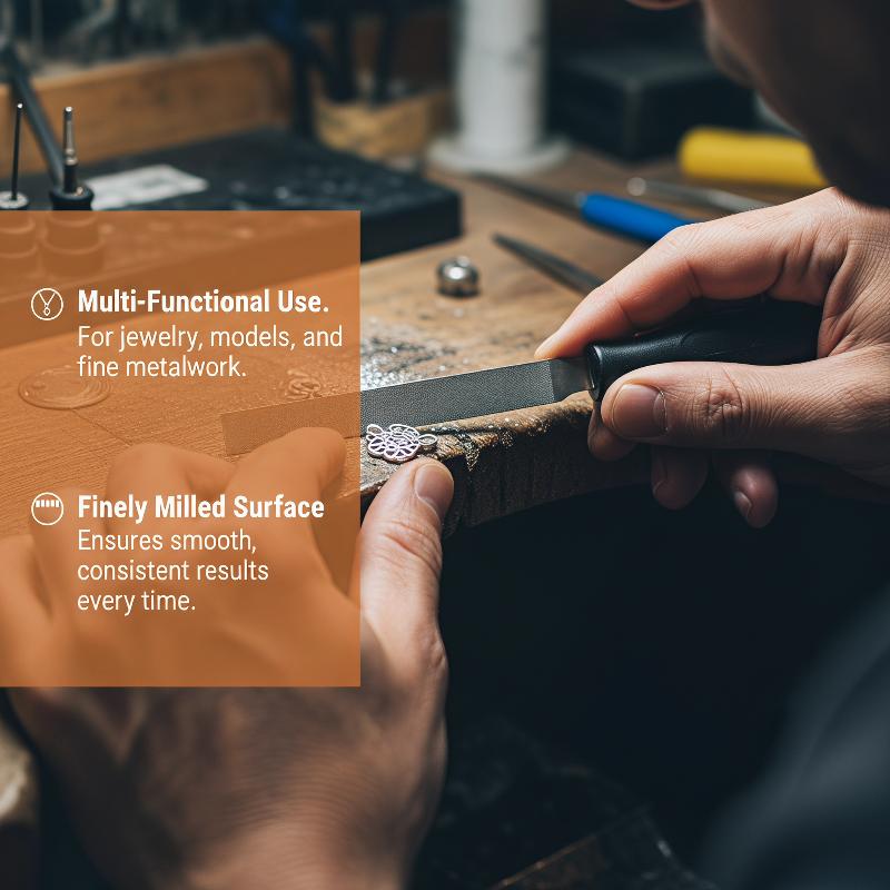 Jewelry Making Kits - 10個入り金属製ニードルファイルキット、滑り止めハンドル付き精密ハンドファイルセット、ジュエリー製作、金属、木材、DIYクラフト修理用