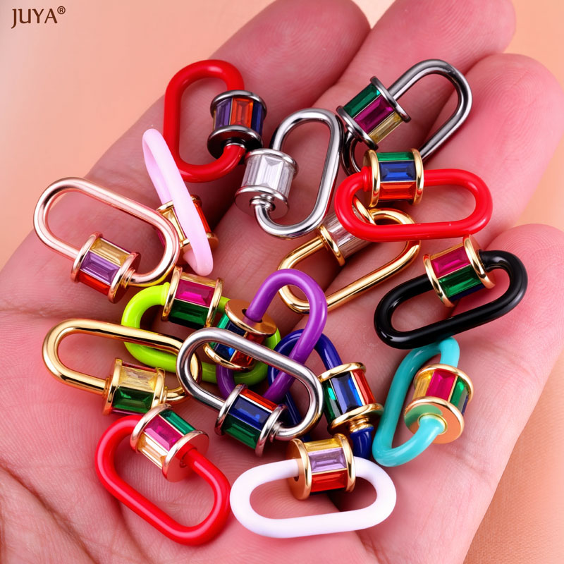 JUYA レインボークリスタルエナメルスクリューカラビナロッ - Jewelry Making School のレビューと価格