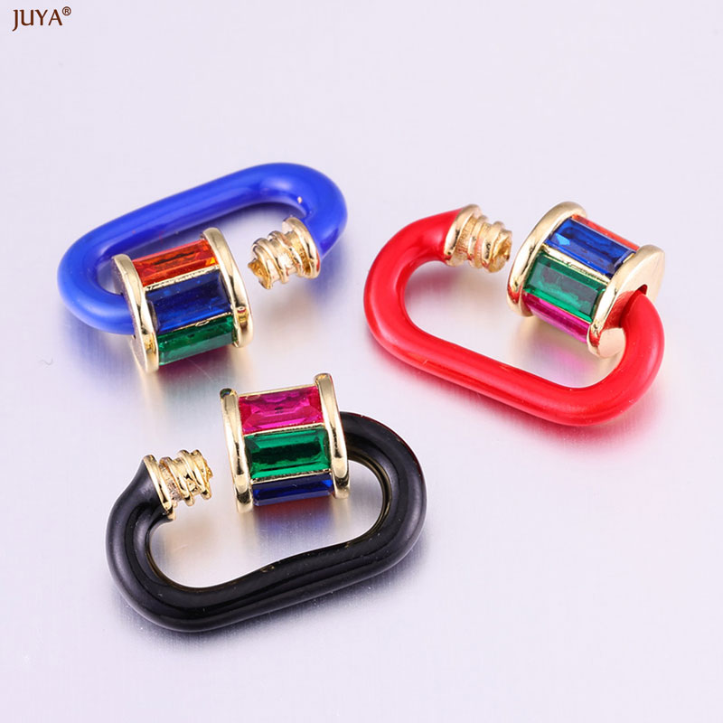JUYA レインボークリスタルエナメルスクリューカラビナロッ - Jewelry Making School のレビューと価格
