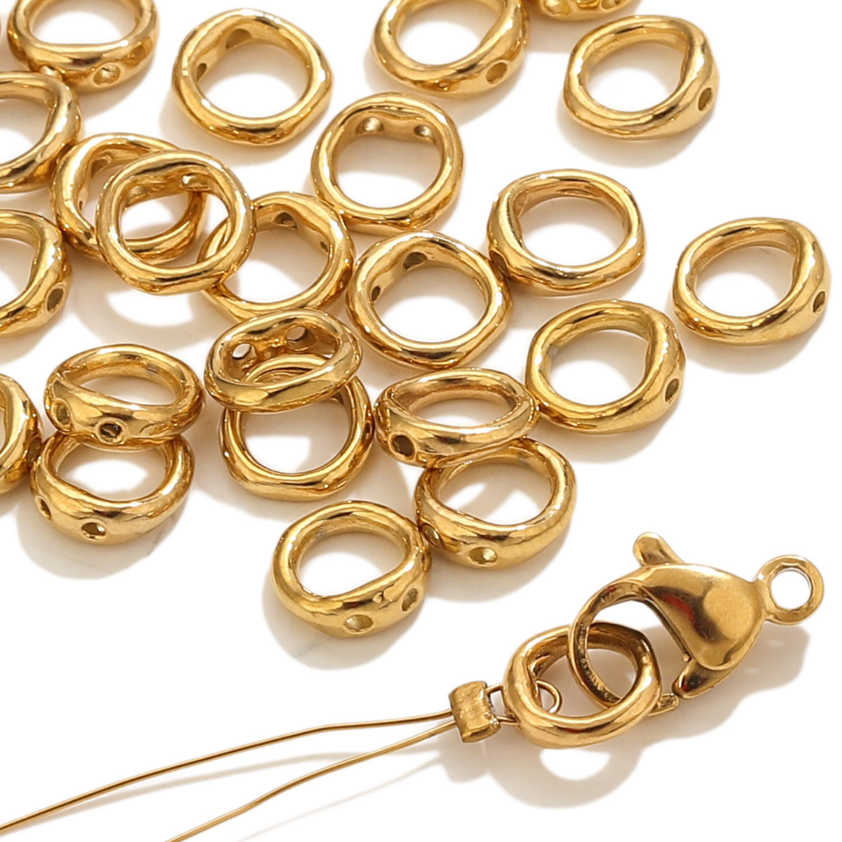 20個入り ステンレス製クラスプ エンドコネクター フック  - Jewelry Making Bead のレビューと価格