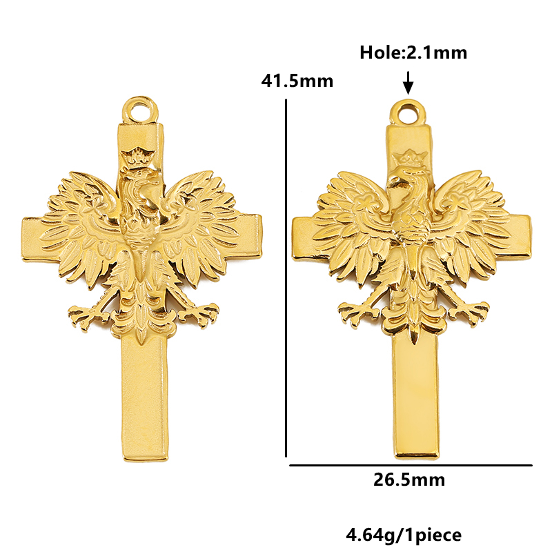 5 個ステンレス鋼レトロクロスイーグル象ヘッドチャーム手作り - Jewelry Making Jig のレビューと価格