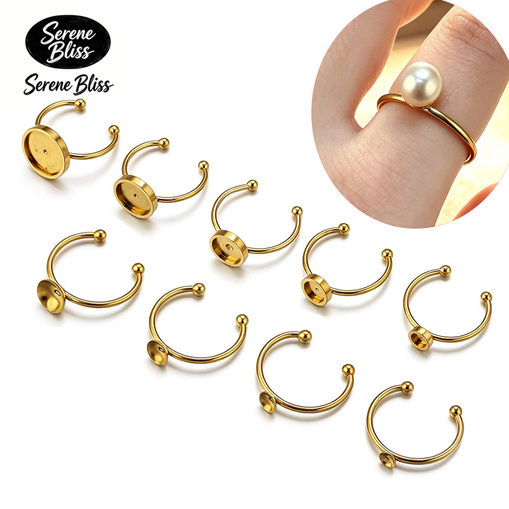 10個入り ステンレス製 丸型 調整可能 オープンリング セ - Jewelry Making Stones のレビューと価格