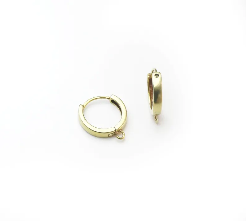 10個の真鍮イヤーフープ、レバーバックイヤリングフック、イヤ - Jewelry Making School のレビューと価格
