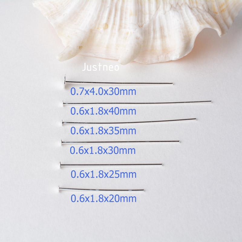 925スターリングシルバーフラットヘッドピン、シルバーTピン - Jewelry Making Jig のレビューと価格