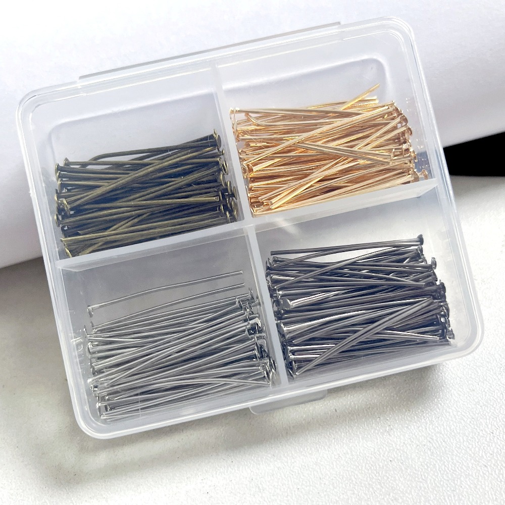 400個入り混合鉄製ヘッドピン 30mm フラットヘッド 鉄 - Jewelry Making Jig のレビューと価格