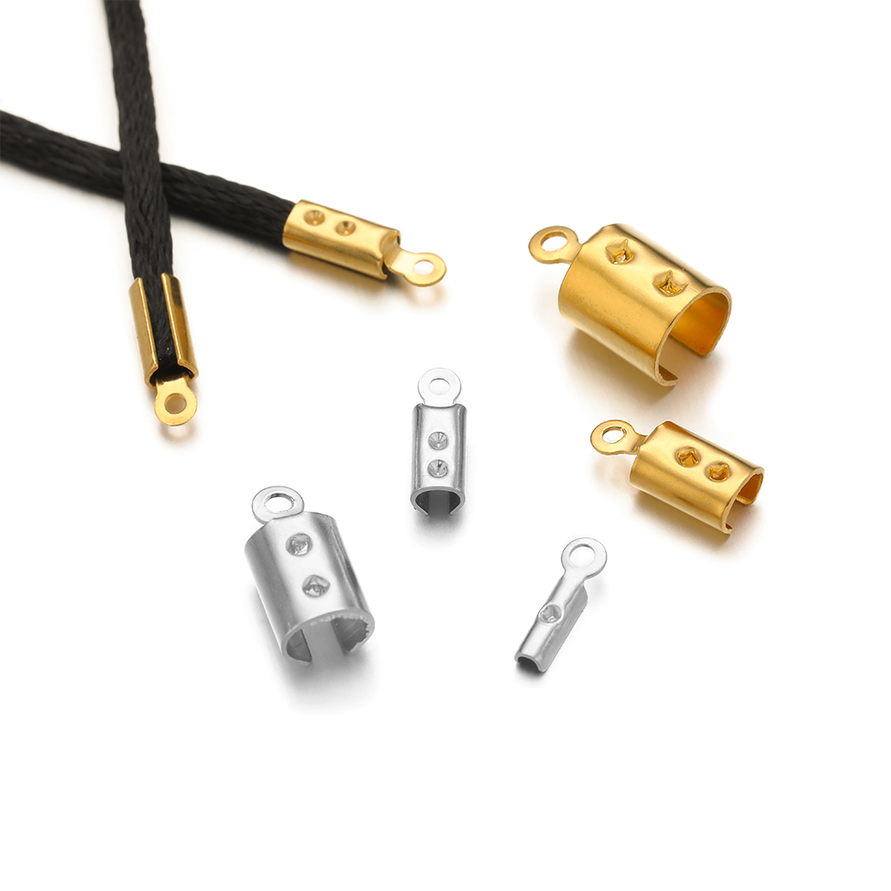 50 個のステンレス鋼高品質圧着エンドビーズキャップレザーコ - Jewelry Making Bead のレビューと価格