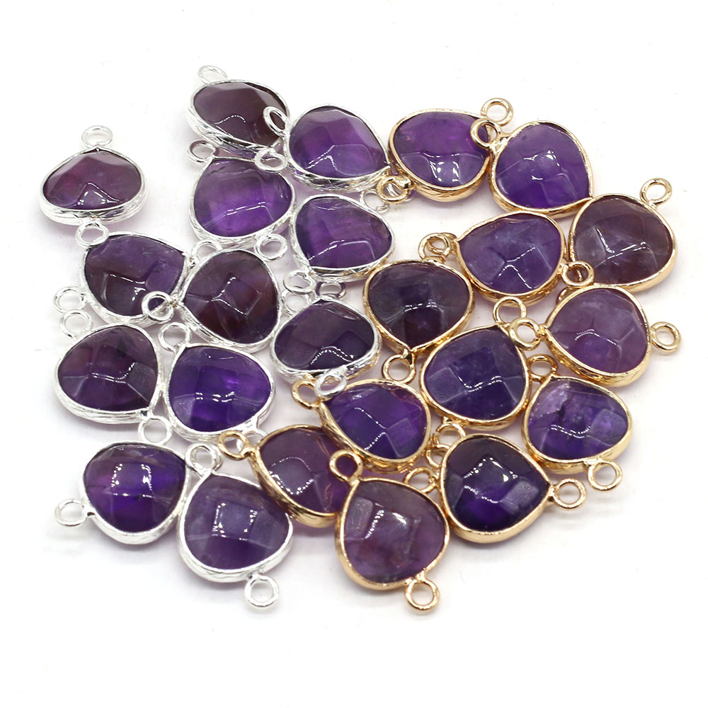2 個天然石コネクタ脂肪水ドロップペンダントチャーム DIY - Jewelry Making Stones のレビューと価格