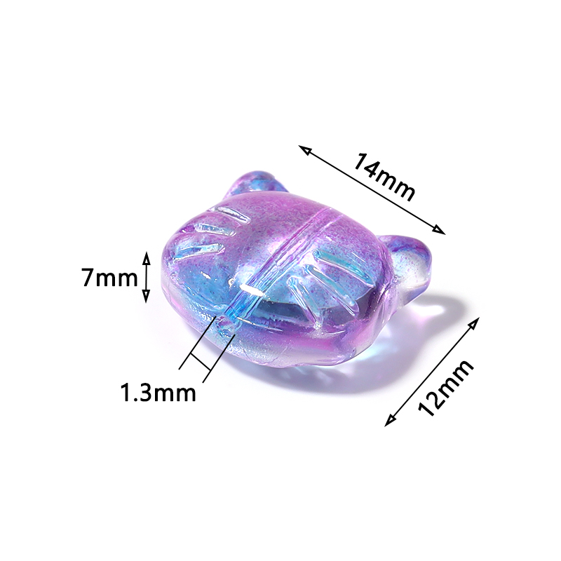 30 ピース/ロットガラス猫ヘッドビーズカラフルな 12 × - Jewelry Making Jig のレビューと価格