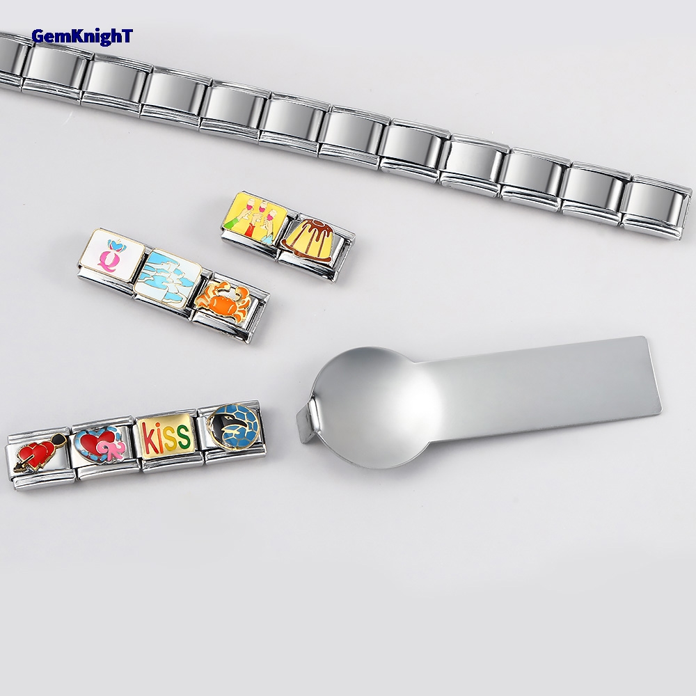 レーザーカスタマイズ文字パターンロゴ名イタリアンチャームブレ - Jewelry Making Tools Names のレビューと価格