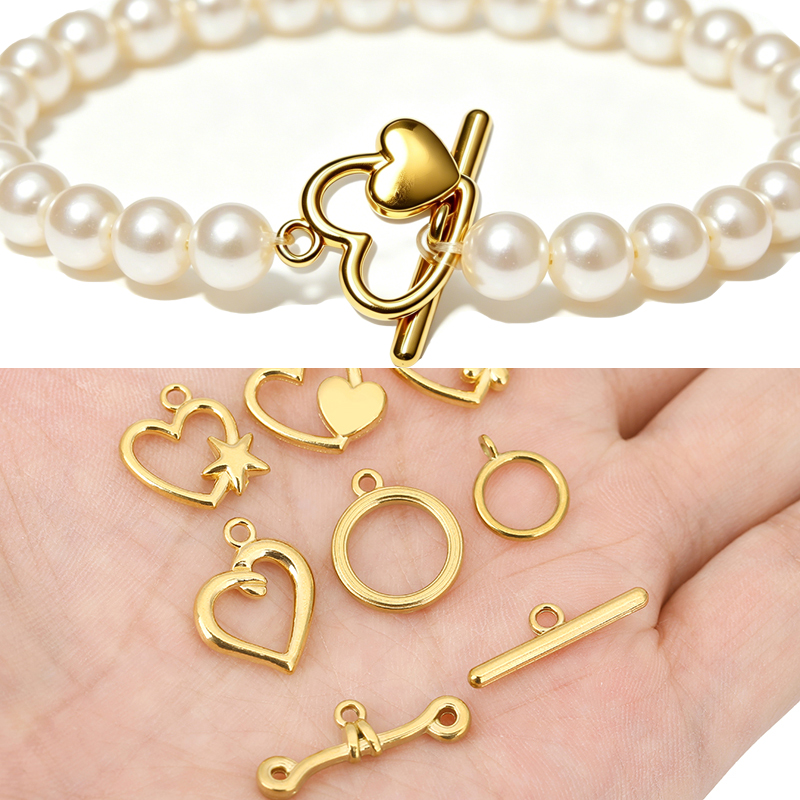 5セットPVD加工ステンレス鋼OTクラスプトグルブレスレット - Jewelry Making School のレビューと価格