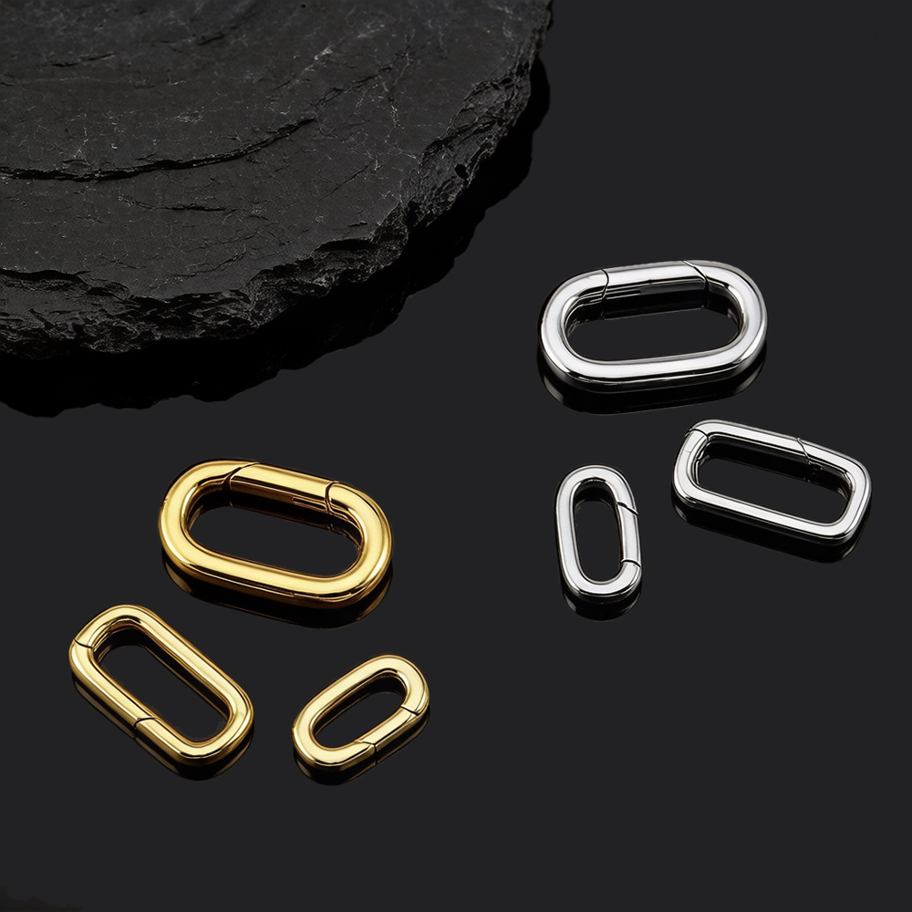 2個入り 18K金メッキ オーバルカラビナネックレスクラスプ - Jewelry Making School のレビューと価格